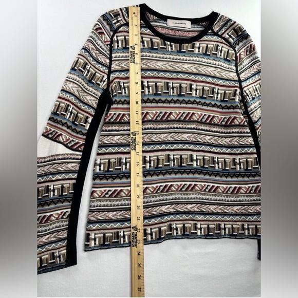 Aldo Martins Geometric Knit Sweater Women’s Small/Medium Boho Patterned Top - Picture 6 of 8